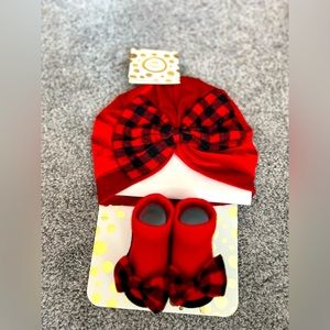 Little Me Turban Style Hat & Matching Booties